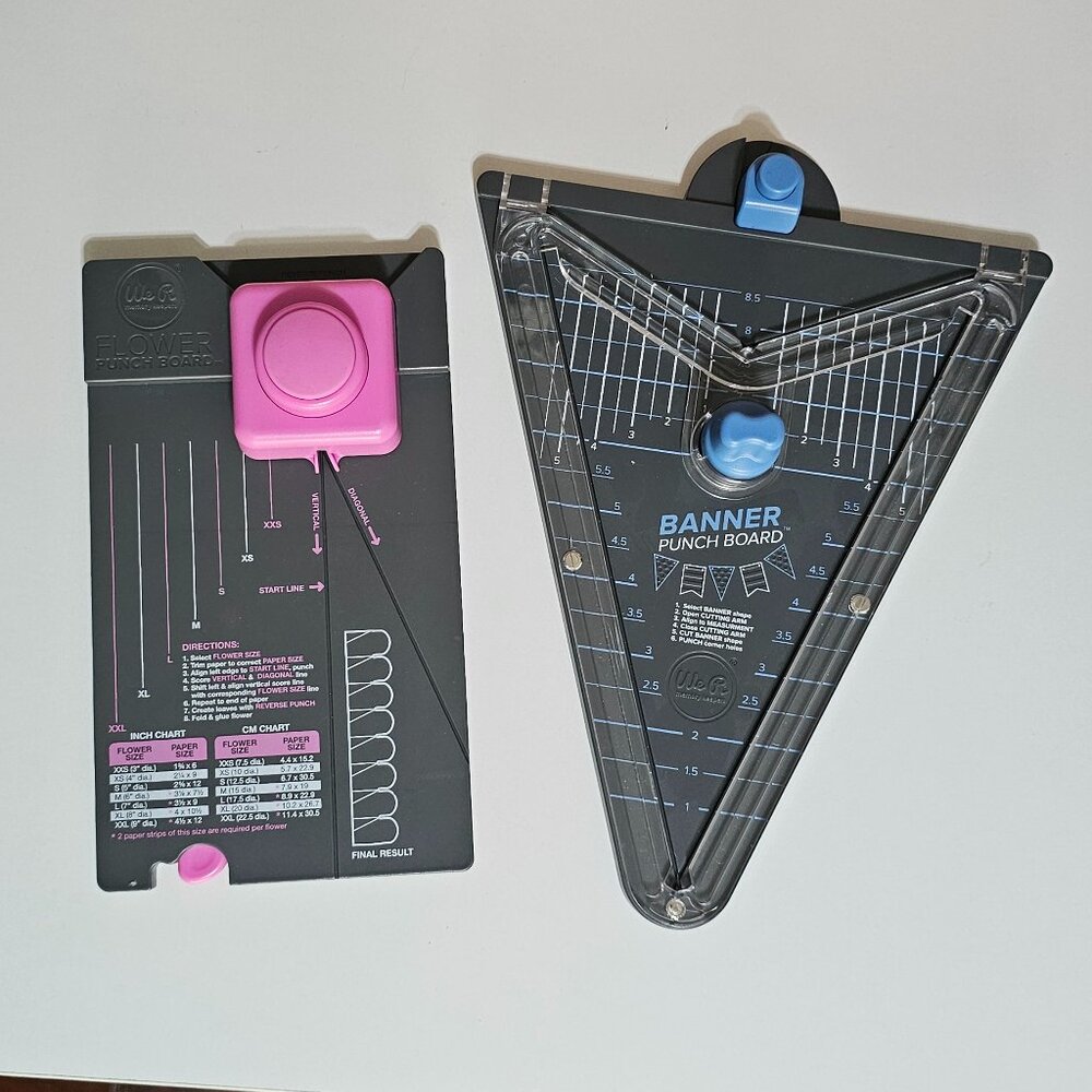 We R Memory Keepers Banner Punch Board - Black and Pink